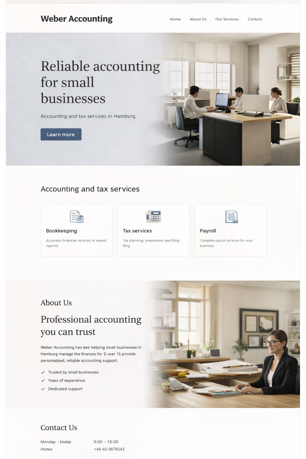 Weber Accounting website